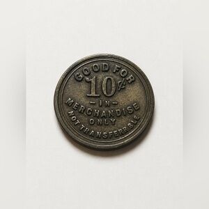 Rare Antique Alabama Lumber Token 10¢ Uriah ALA Scrip Merchandise Trade Token